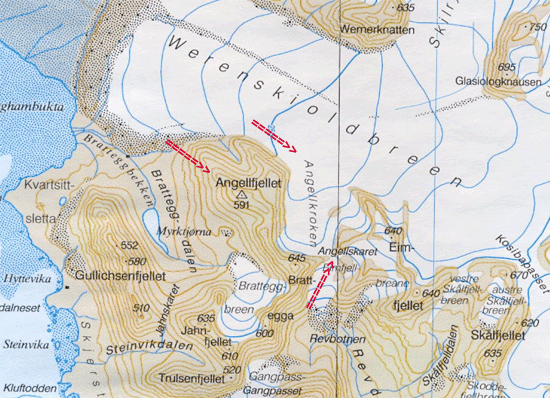 kart angellfjellet